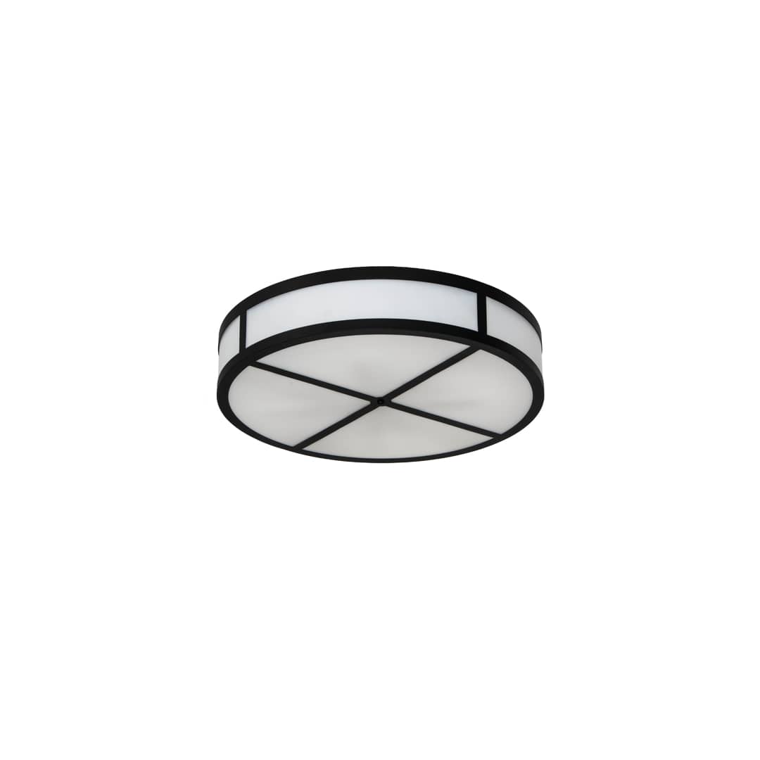 Smythe Craftsman 4 Light 30" Wide Semi-Flush Drum Ceiling Fixture