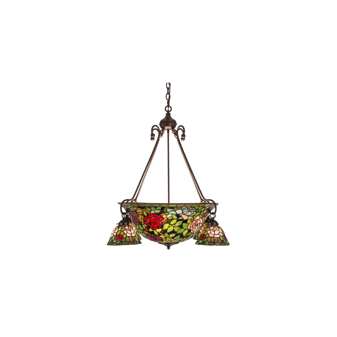 Tiffany Rosebush 5 Light 36" Wide Chandelier