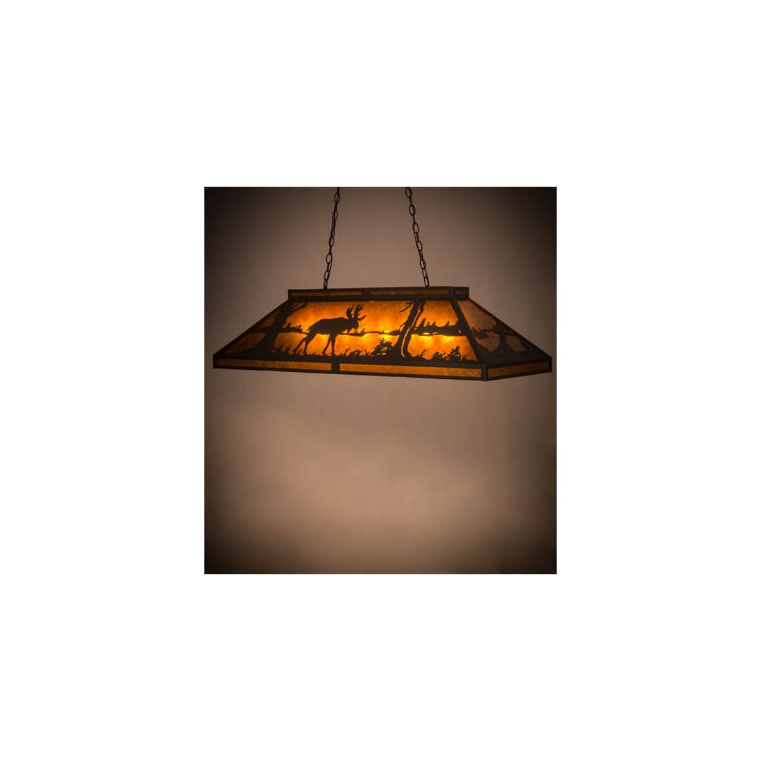 Moose and Black Bear 9 Light 18" Wide Linear Pendant