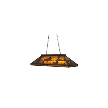 Moose and Black Bear 9 Light 18" Wide Linear Pendant