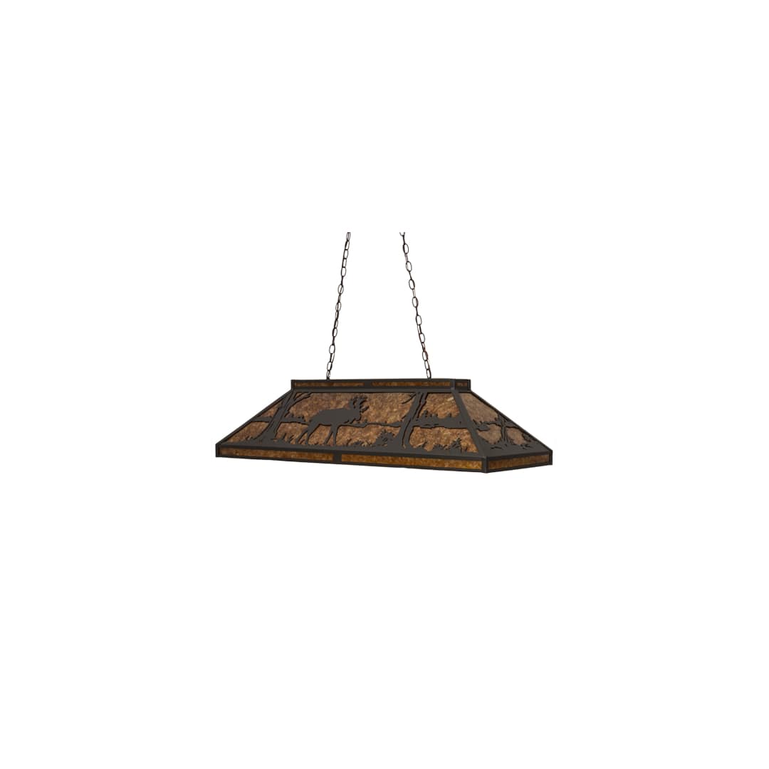 Moose and Black Bear 9 Light 18" Wide Linear Pendant