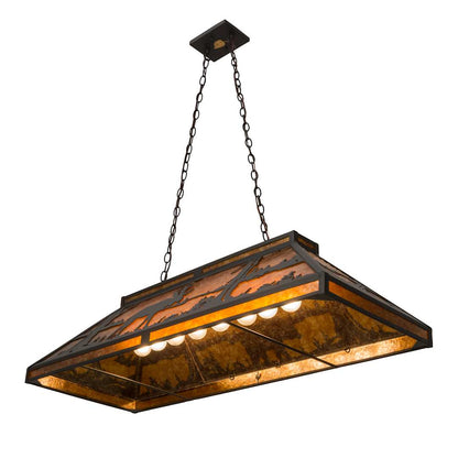 Moose and Black Bear 9 Light 18" Wide Linear Pendant