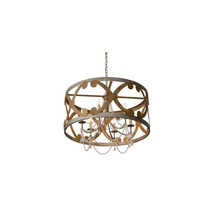 Pradelles 6 Light 36" Wide Beaded Drum Chandelier