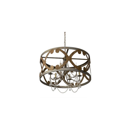 Pradelles 6 Light 36" Wide Beaded Drum Chandelier