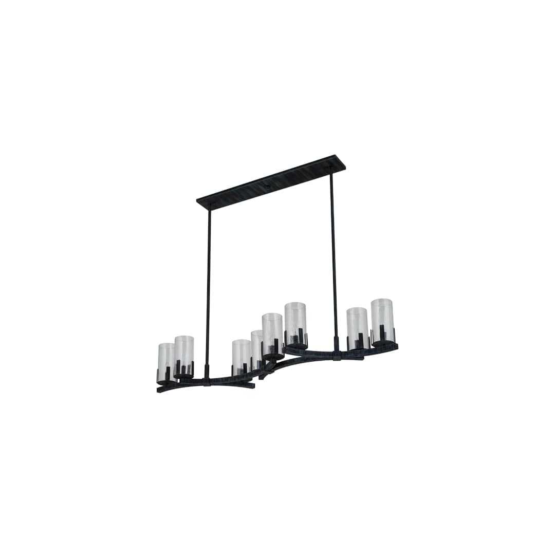 Long Cero 8 Light 16" Wide Linear Chandelier
