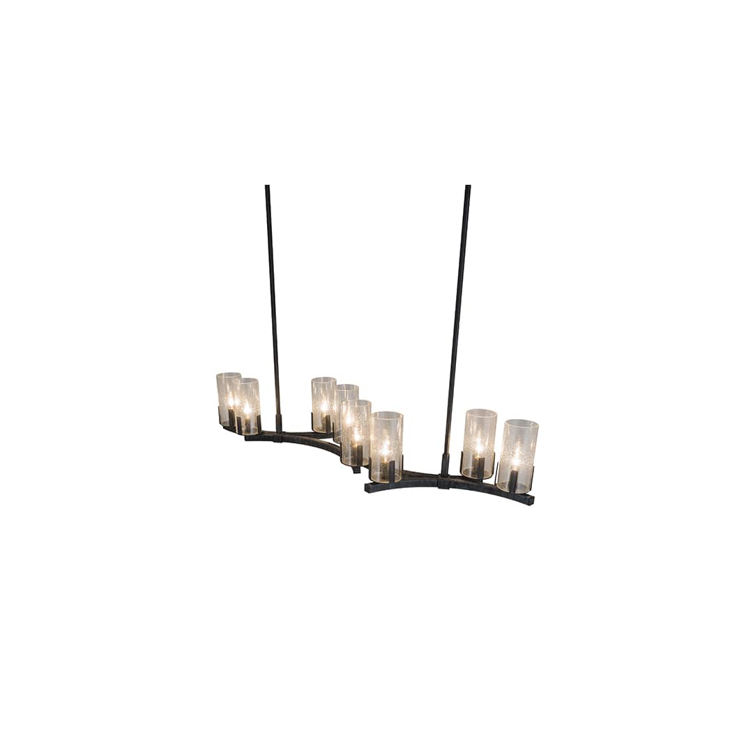 Long Cero 8 Light 16" Wide Linear Chandelier