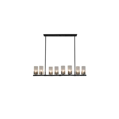 Long Cero 8 Light 16" Wide Linear Chandelier