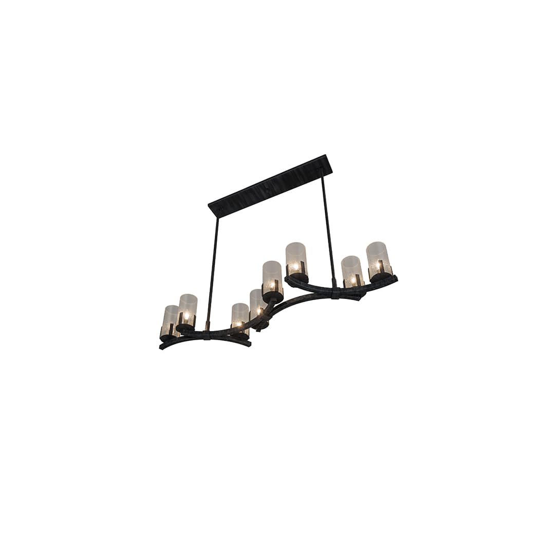 Long Cero 8 Light 16" Wide Linear Chandelier