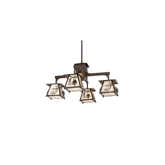 Scotch Pine 4 Light 40" Wide Chandelier