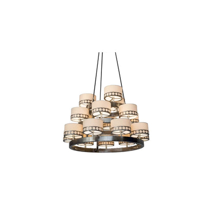 Cilindro 18 Light 50" Wide Ring Chandelier