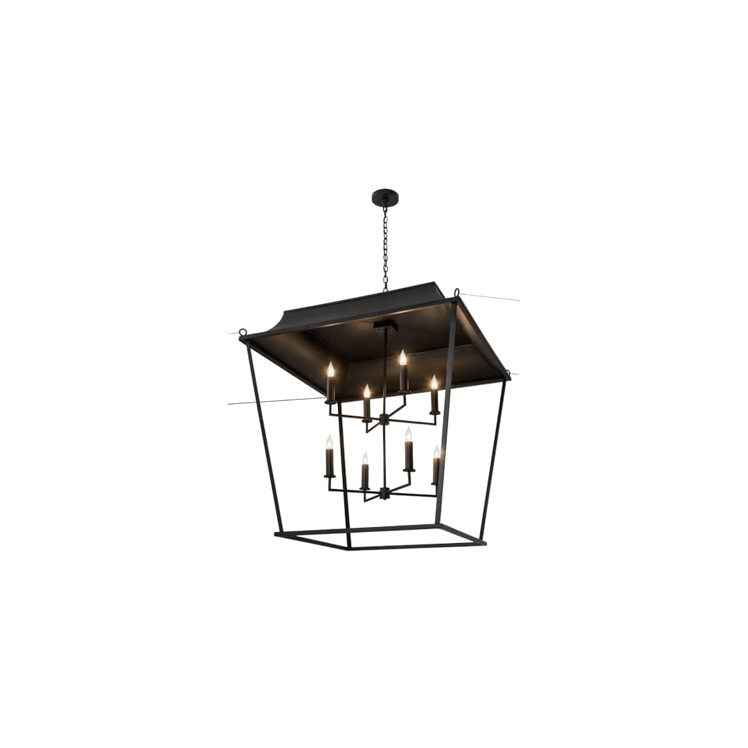 Bastille Omega 8 Light 61" Wide Taper Candle Pendant