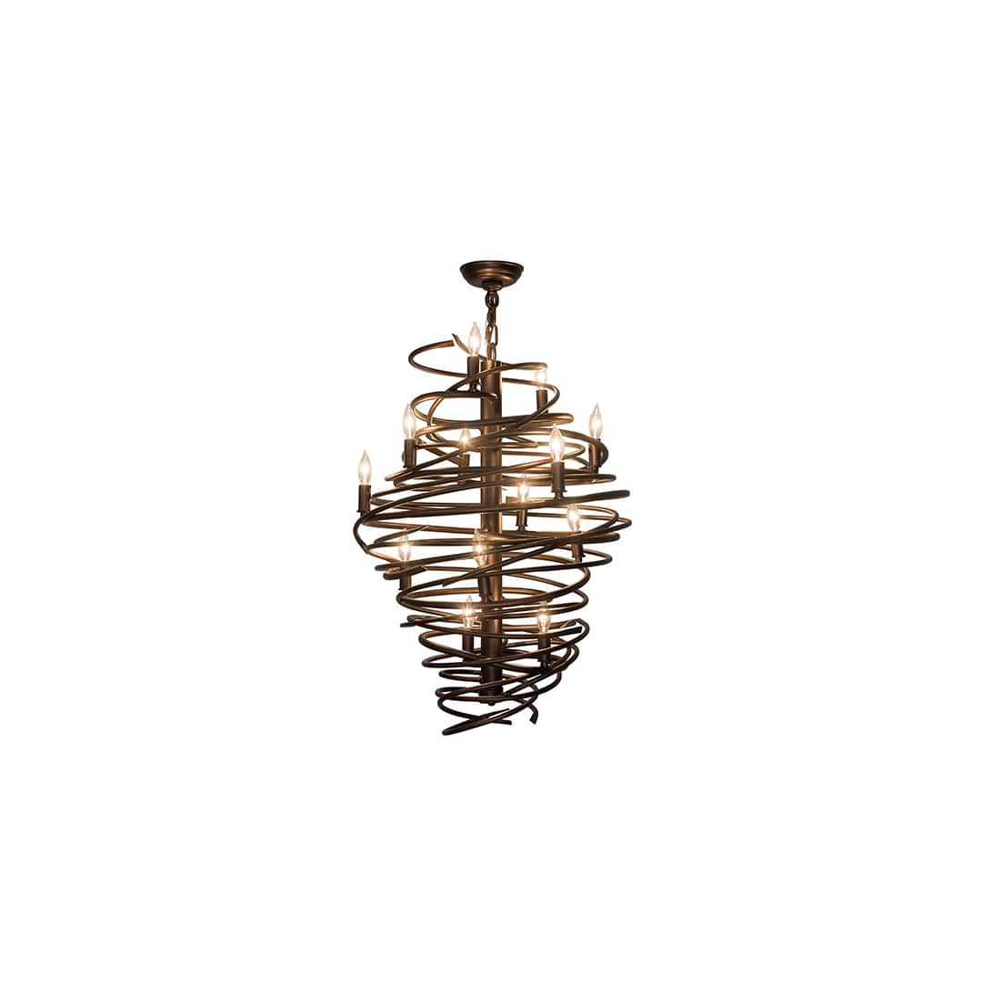Cyclone 13 Light 20" Wide Taper Candle Pendant