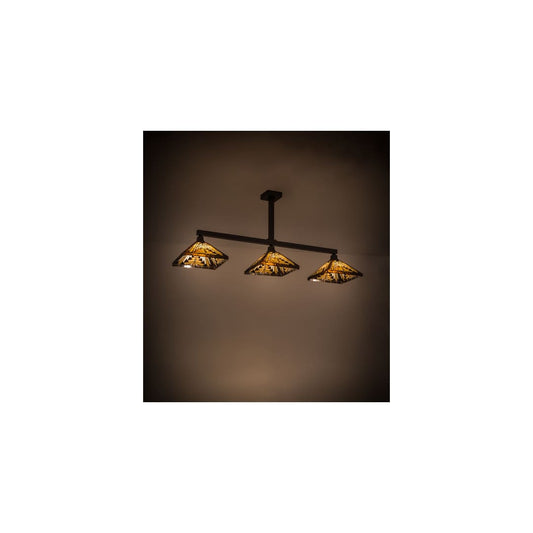 Mission 3 Light 14" Wide Linear Pendant