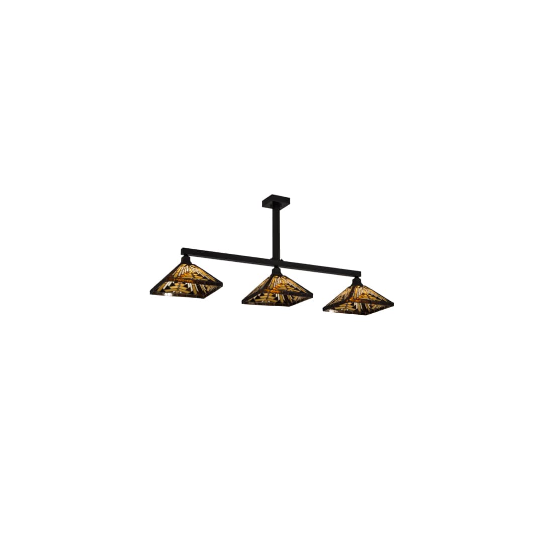Mission 3 Light 14" Wide Linear Pendant