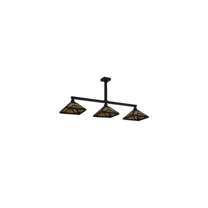 Mission 3 Light 14" Wide Linear Pendant