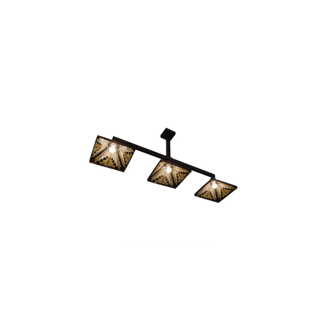 Mission 3 Light 14" Wide Linear Pendant