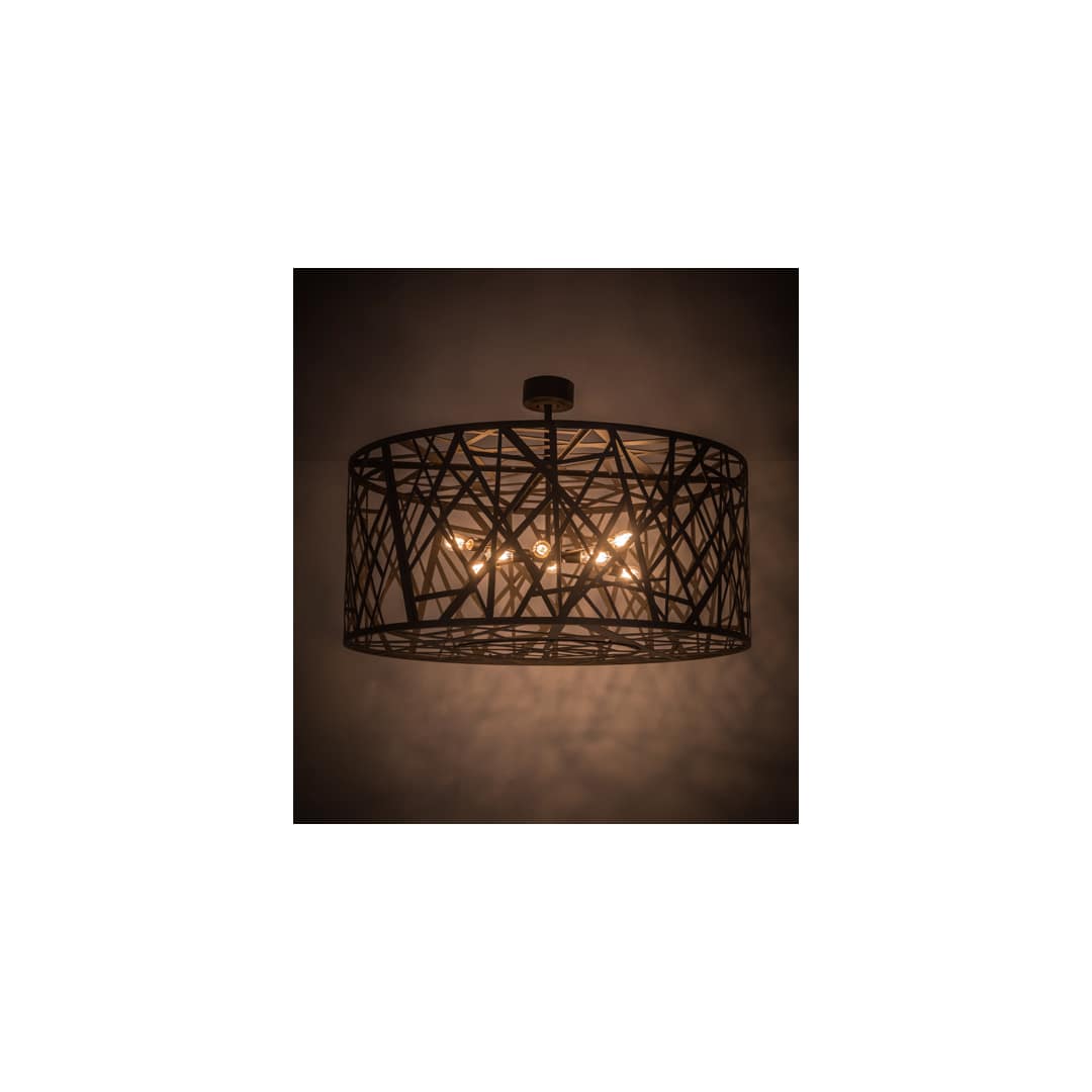 Birds Nest 8 Light 54" Wide Semi-Flush Drum Ceiling Fixture