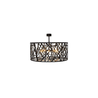 Birds Nest 8 Light 54" Wide Semi-Flush Drum Ceiling Fixture
