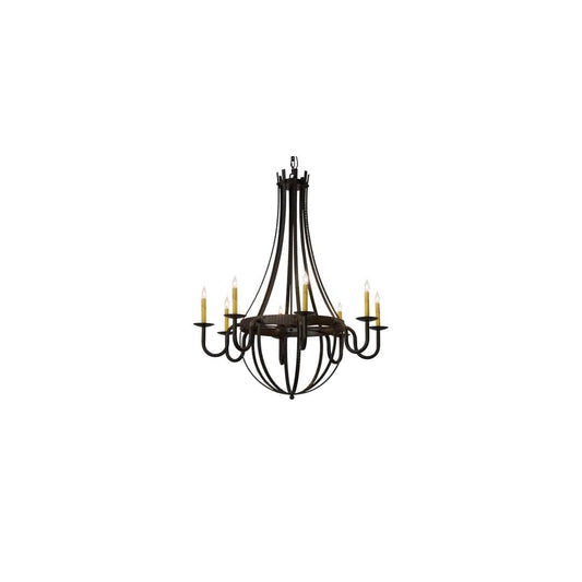 Barrel Stave Metallo 8 Light 42" Wide Taper Candle Style Chandelier