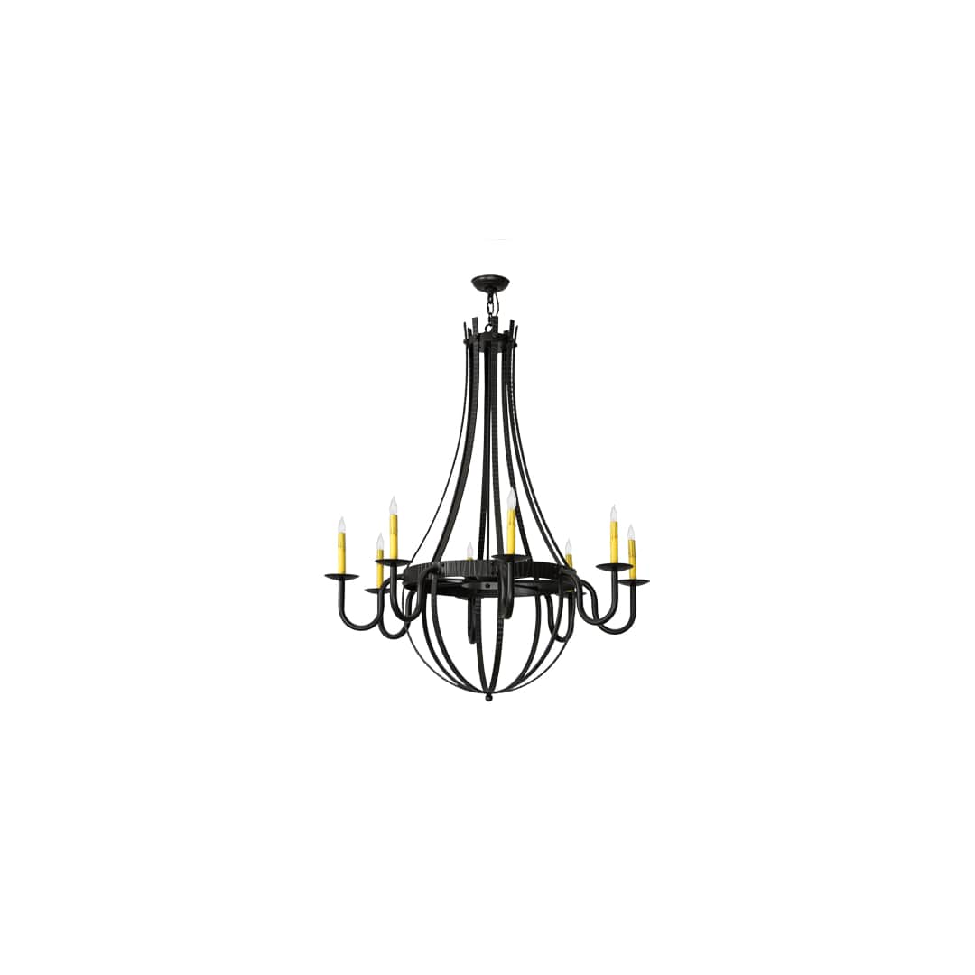 Barrel Stave Metallo 8 Light 42" Wide Taper Candle Style Chandelier