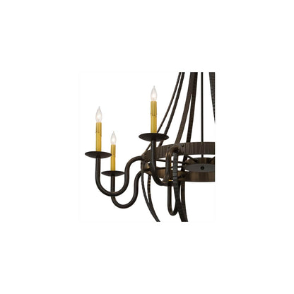 Barrel Stave Metallo 8 Light 42" Wide Taper Candle Style Chandelier