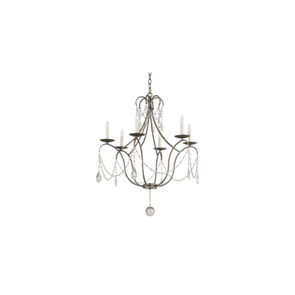 Kaitlynn 6 Light 31" Wide Crystal Candle Style Chandelier