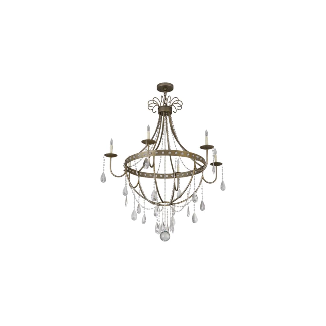 Azaleia 6 Light 42" Wide Crystal Candle Style Chandelier