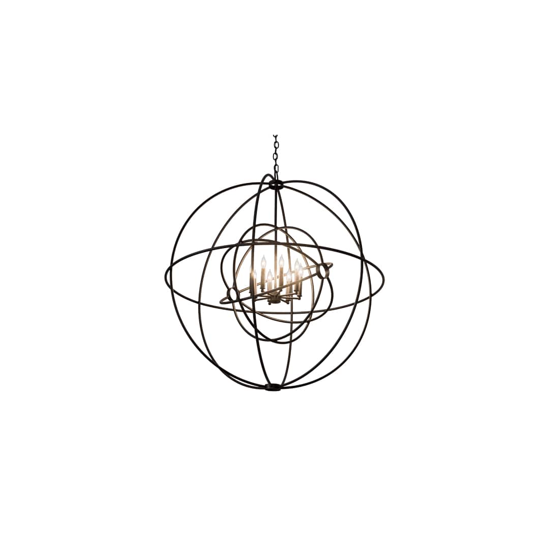 Atom Enerjisi 8 Light 43" Wide Taper Candle Style Chandelier