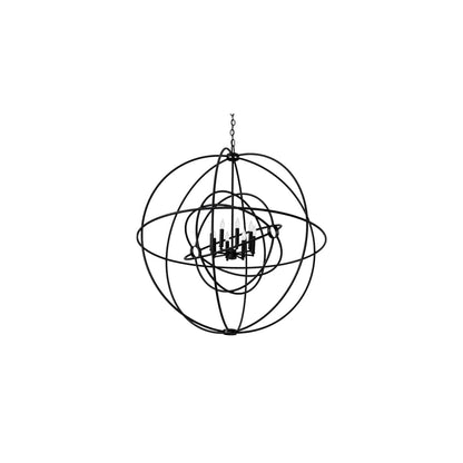 Atom Enerjisi 8 Light 43" Wide Taper Candle Style Chandelier