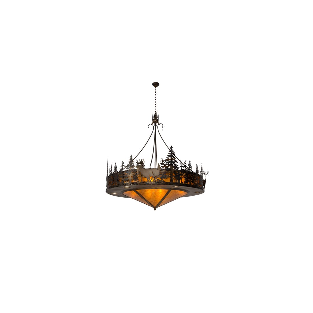 Deer at Dusk 8 Light 58" Wide Pendant