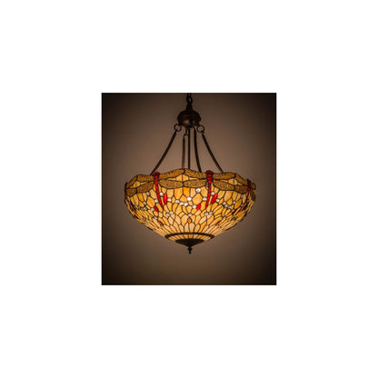 Tiffany Hanginghead Dragonfly 4 Light 22" Wide Pendant