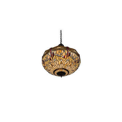 Tiffany Hanginghead Dragonfly 4 Light 22" Wide Pendant