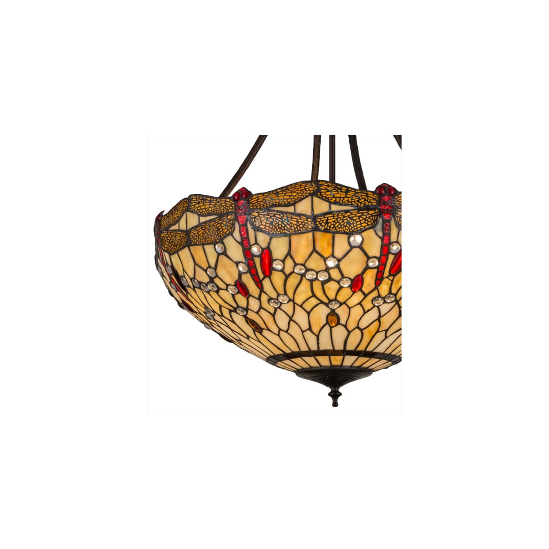 Tiffany Hanginghead Dragonfly 4 Light 22" Wide Pendant