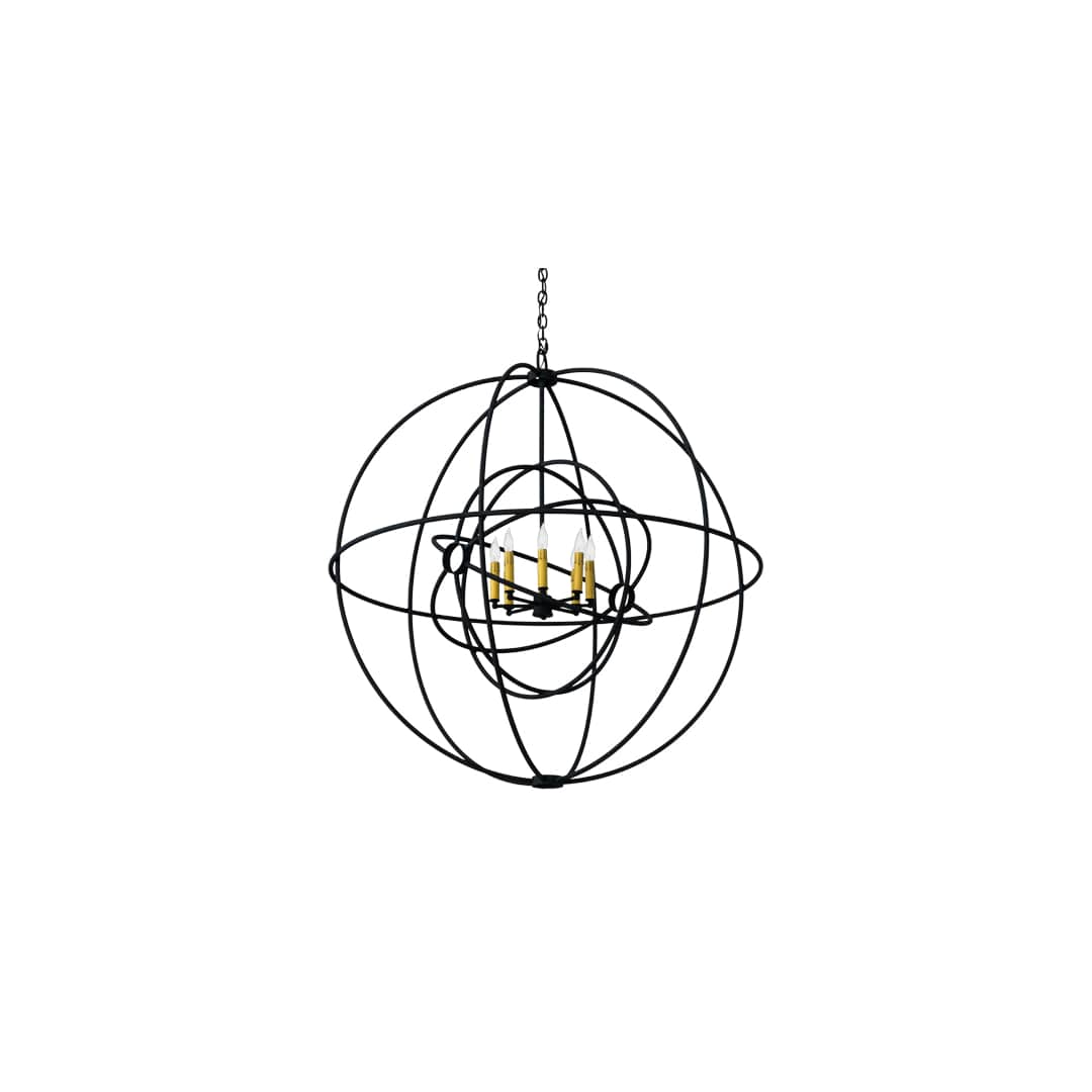 Atom Enerjisi 8 Light 43" Wide Taper Candle Globe Chandelier