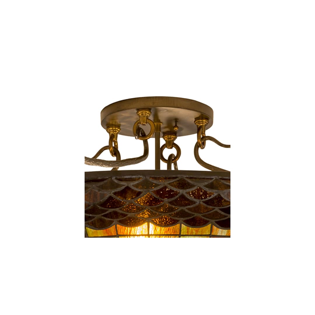 Acorn 6 Light 36" Wide Semi-Flush Bowl Ceiling Fixture