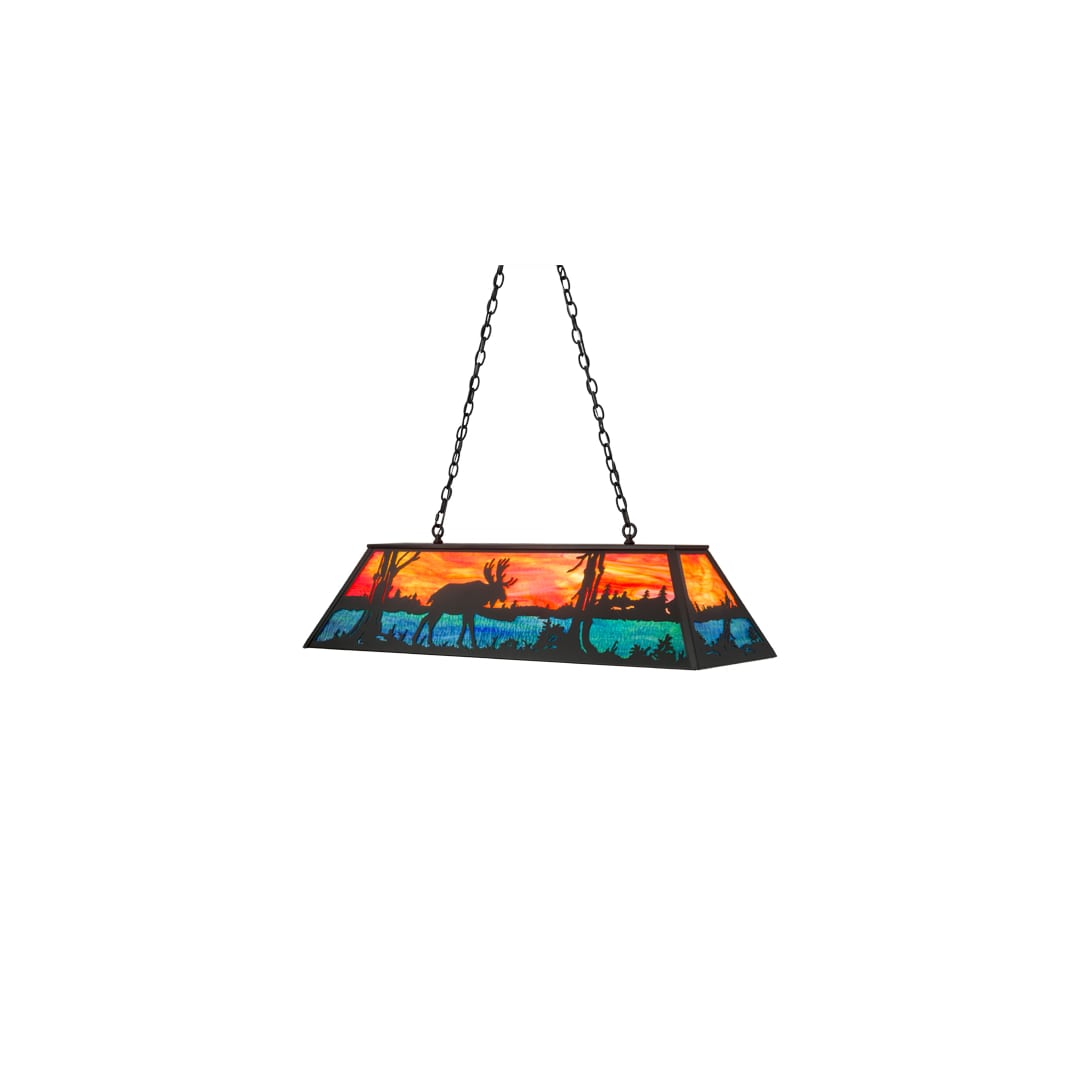 Moose at Lake 6 Light 17" Wide Linear Pendant