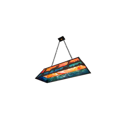 Moose at Lake 6 Light 17" Wide Linear Pendant