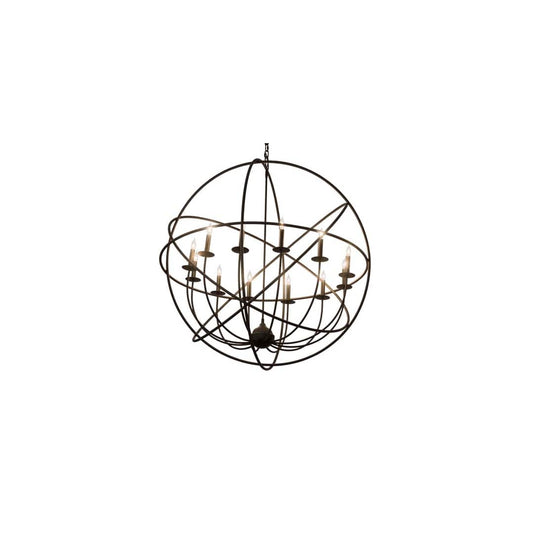 Atom Enerjisi 12 Light 42" Wide Taper Candle Globe Chandelier