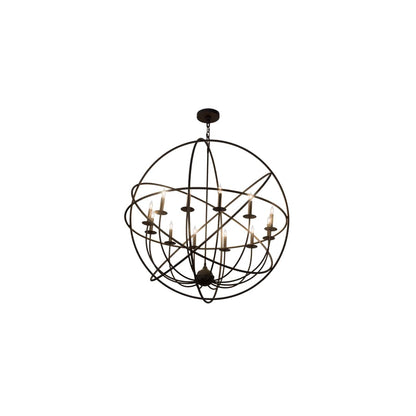 Atom Enerjisi 12 Light 42" Wide Taper Candle Globe Chandelier