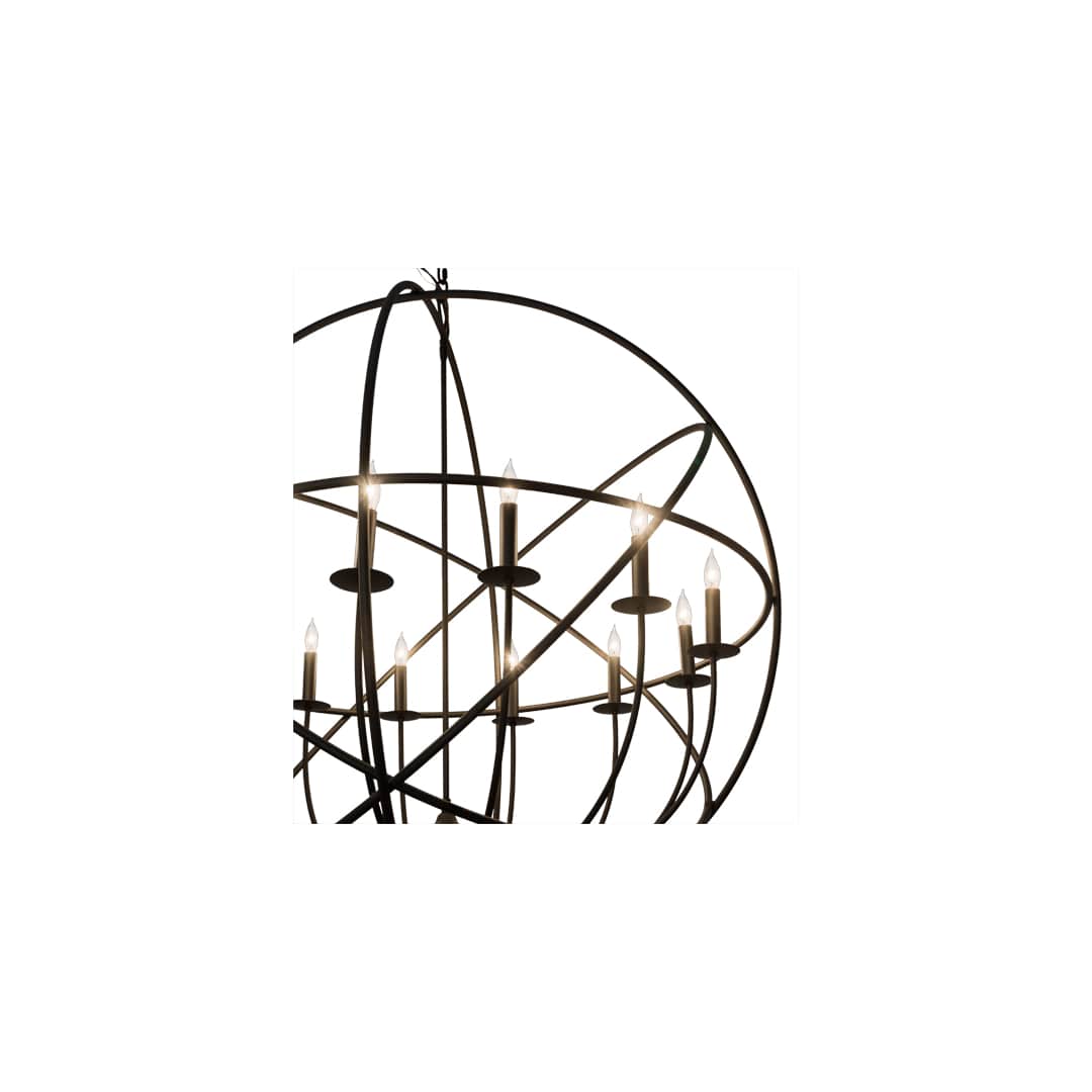 Atom Enerjisi 12 Light 42" Wide Taper Candle Globe Chandelier