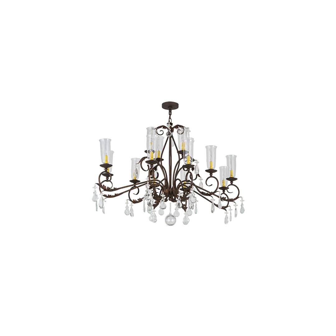 Long Windsor 14 Light 38" Wide Crystal Chandelier