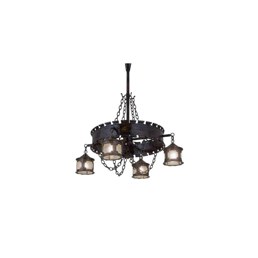 Antique Gothic 4 Light 40" Wide Chandelier