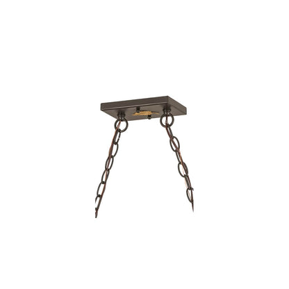 Elk and Deer at Lake 9 Light 18" Wide Linear Pendant