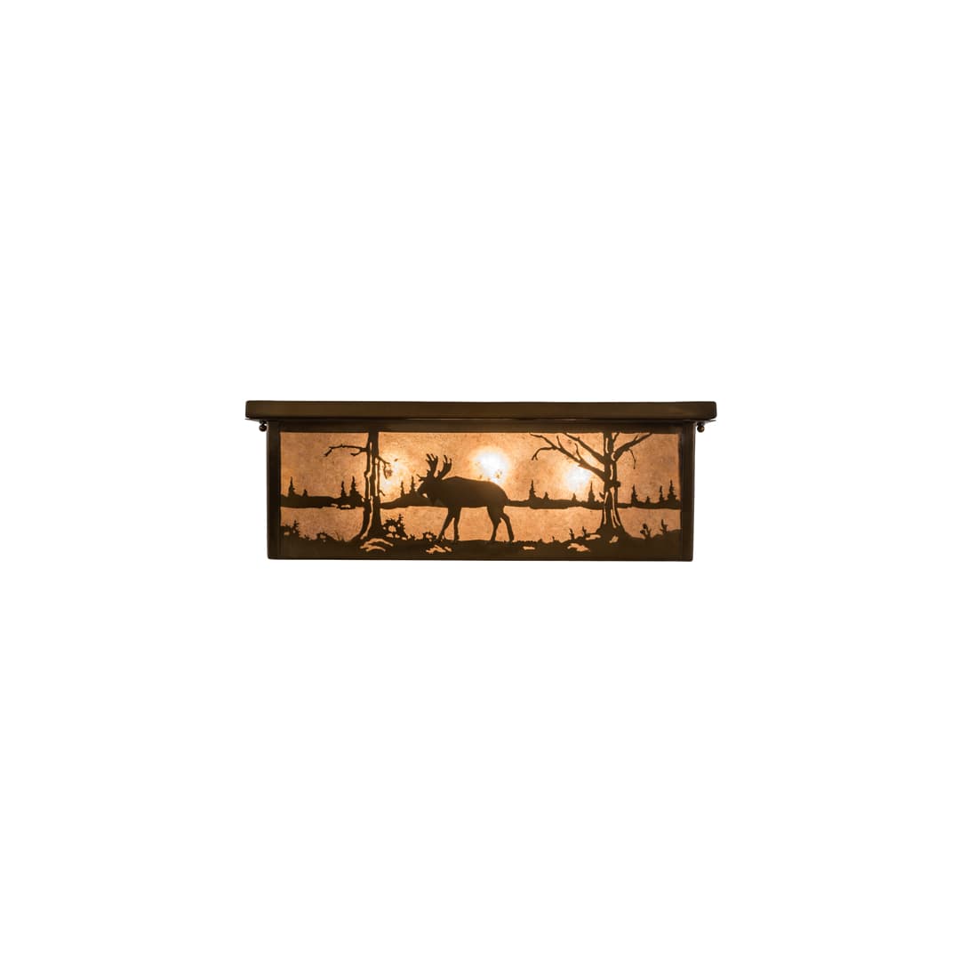 Bears and Moose at Lake 8 Light 35" Wide Flush Mount Ceiling Fixture