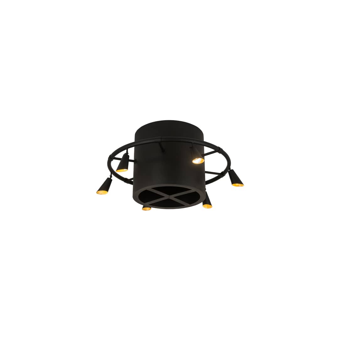 Column-Surround 6 Light 60" Wide Semi-Flush Ceiling Fixture