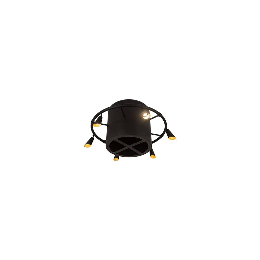 Column-Surround 6 Light 60" Wide Semi-Flush Ceiling Fixture