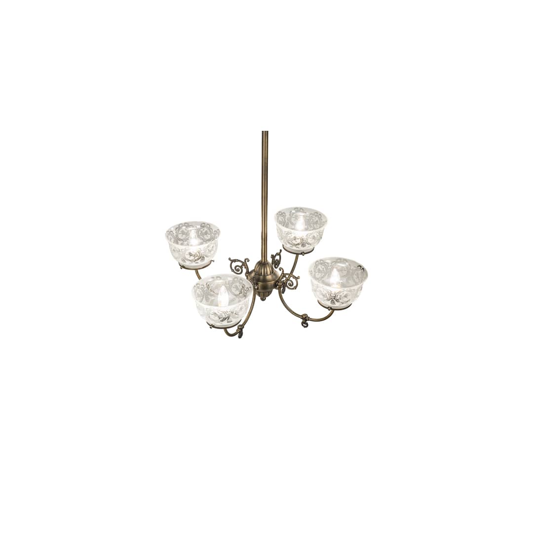 Revival Gas and Electric 4 Light 27" Wide Chandelier