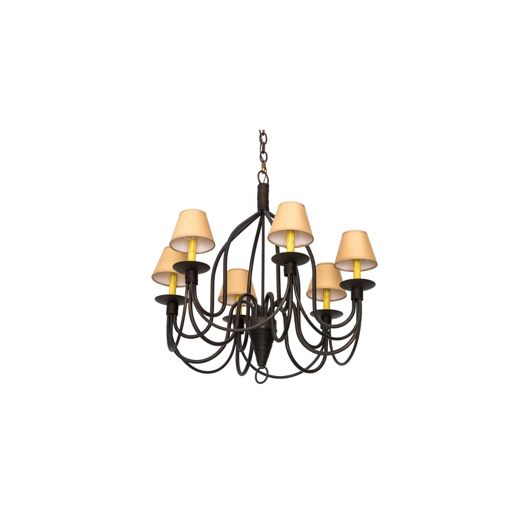 Bell 6 Light 30" Wide Chandelier