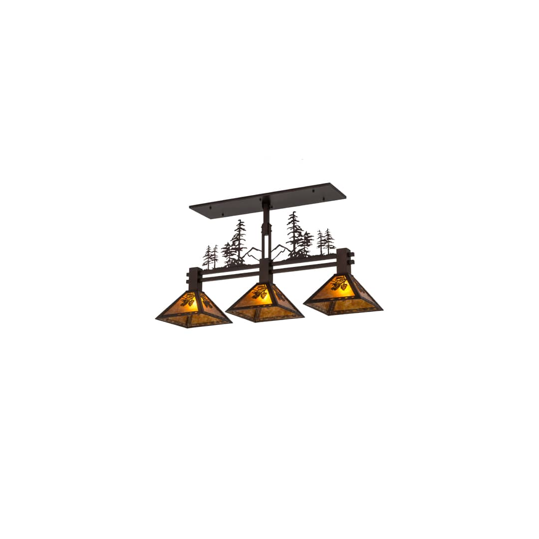 Tall Pines 3 Light 12" Wide Linear Pendant