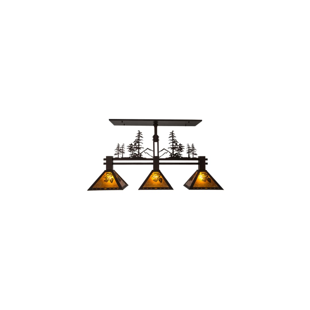 Tall Pines 3 Light 12" Wide Linear Pendant